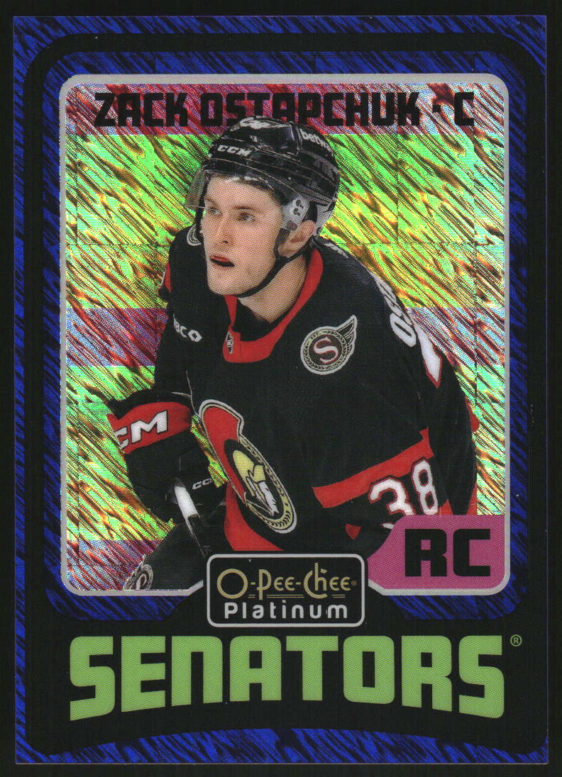 2024-25 O-Pee-Chee Platinum Retro Blue Luster #R85 Zack Ostapchuk /100
