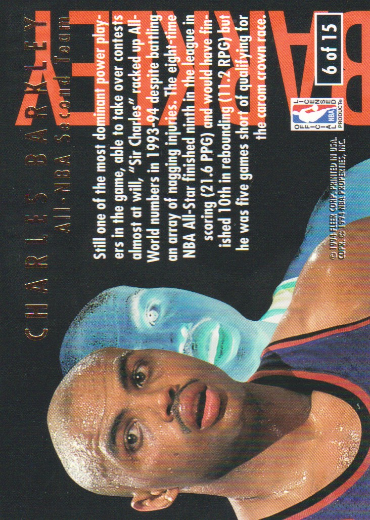 1994-95 Ultra All-NBA #6 Charles Barkley back image