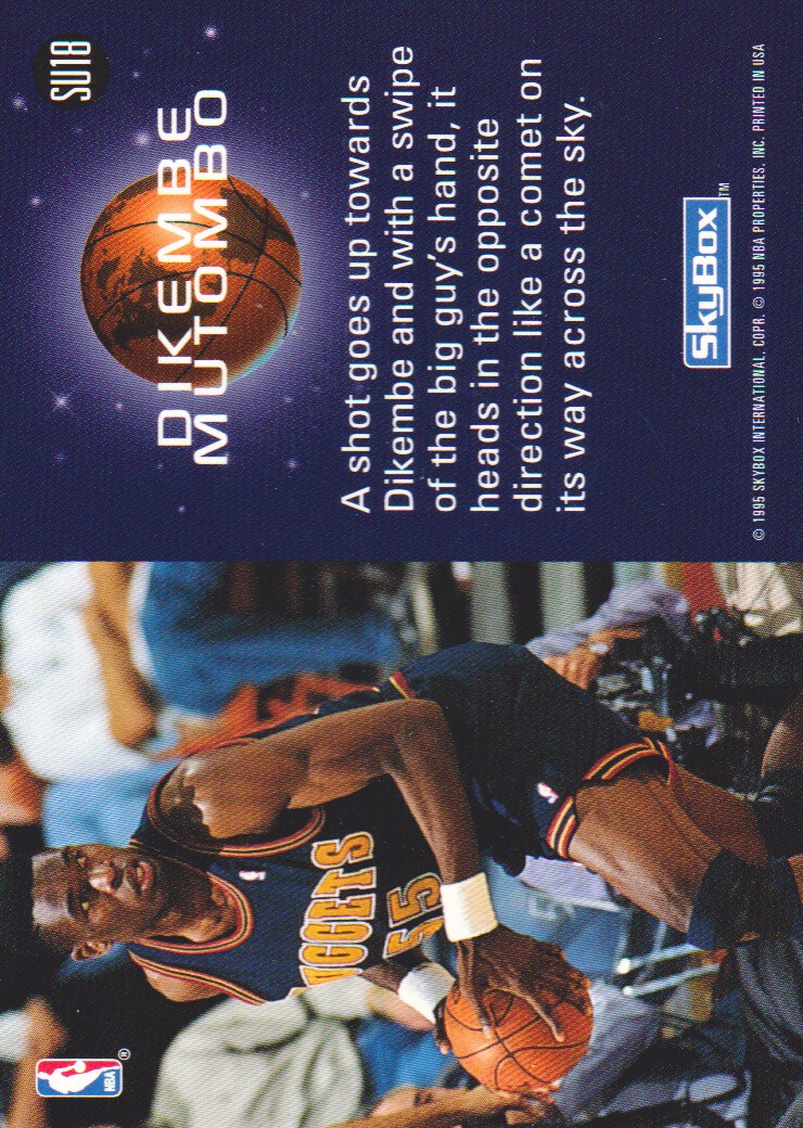 1994-95 SkyBox Premium Slammin' Universe #SU18 Dikembe Mutombo back image