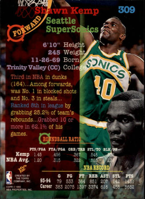 Shawn Kemp Weight And Height