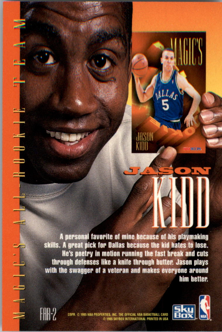 1994-95 Hoops Magic's All-Rookies Foil-Tech #FAR2 Jason Kidd back image