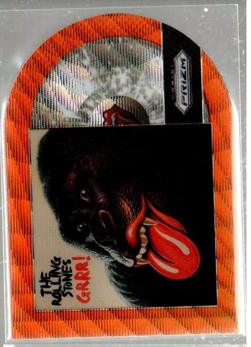 2025 Prizm The Rolling Stones Albums Die-Cuts Prizms Orange Wave