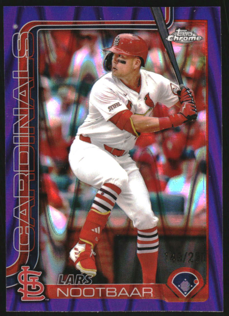 2025 Topps Chrome Purple RayWave Refractors #108 Lars Nootbaar /250