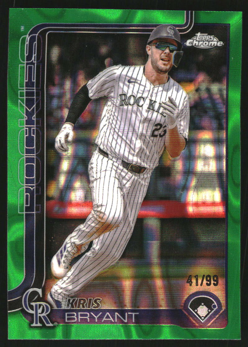 2025 Topps Chrome Green Lava Refractors #248 Kris Bryant /99