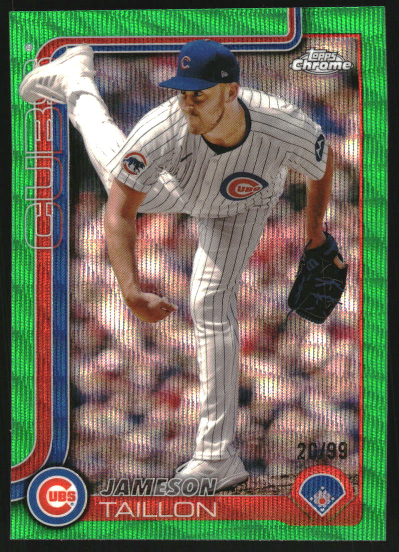 2025 Topps Chrome Green Wave Refractors #33 Jameson Taillon /99