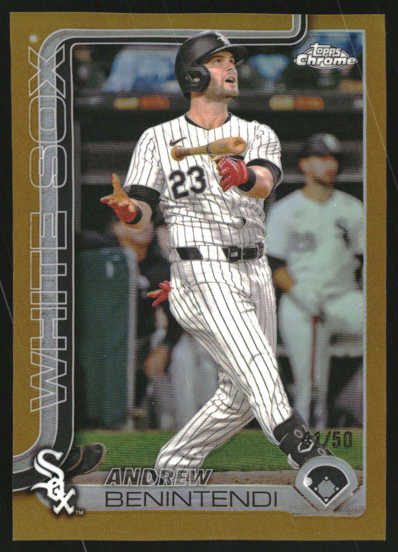 2025 Topps Chrome Gold Refractors #197 Andrew Benintendi /50