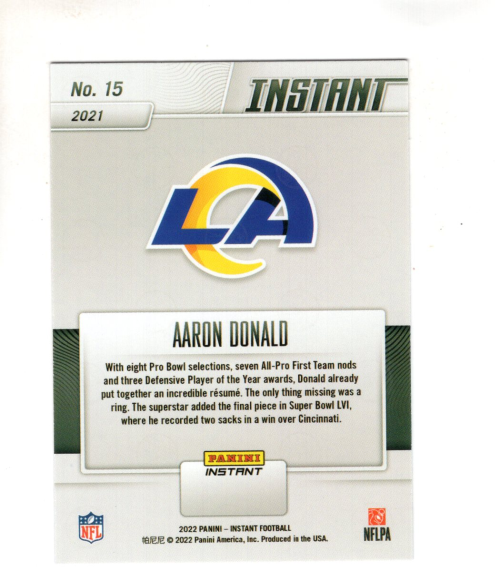 B6929- 2022 Panini Instant Super Bowl LVI Champions -Tú eliges- 15+ ENVÍO GRATUITO A EE. UU. - Imagen 5 de 7