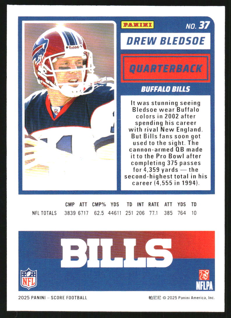 2025 Score Circular #37 Drew Bledsoe /299