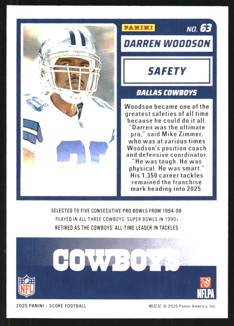 2025 Score Red #63 Darren Woodson