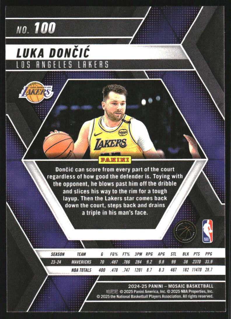 2024-25 Panini Mosaic #100 Luka Doncic