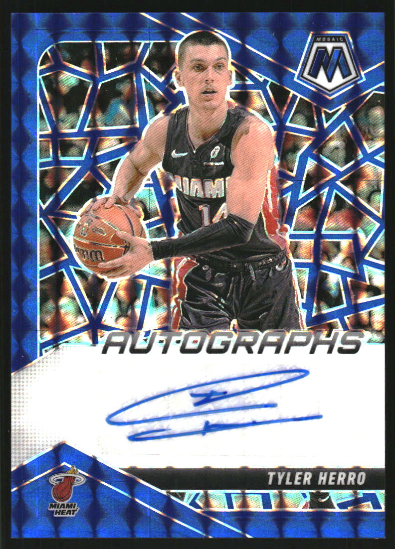 2023-24 Topps Chrome Blue Lava Refractors #14 Tyler Herro on 
