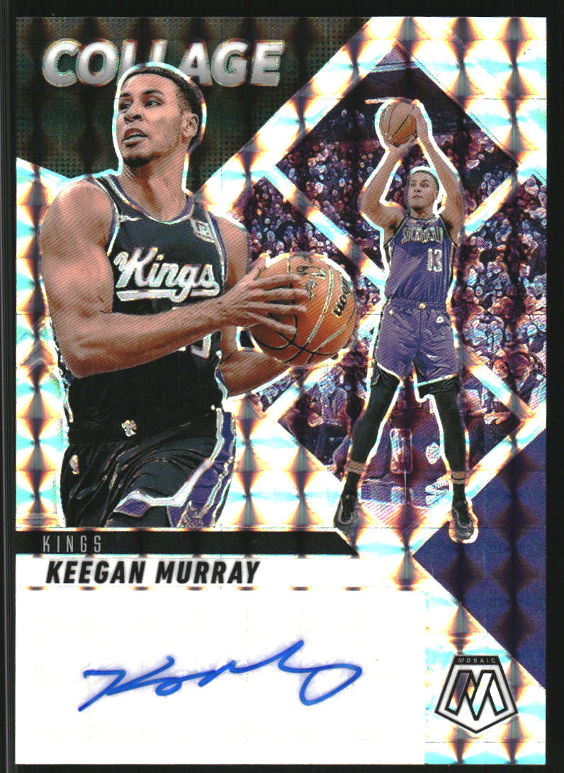 2024-25 Panini Mosaic Collage Autographs Mosaic #9 Keegan Murray Auto