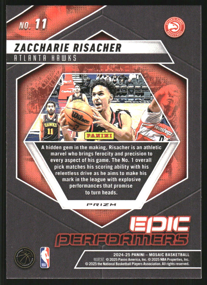 2024-25 Panini Mosaic Epic Performers Mosaic Green #11 Zaccharie
