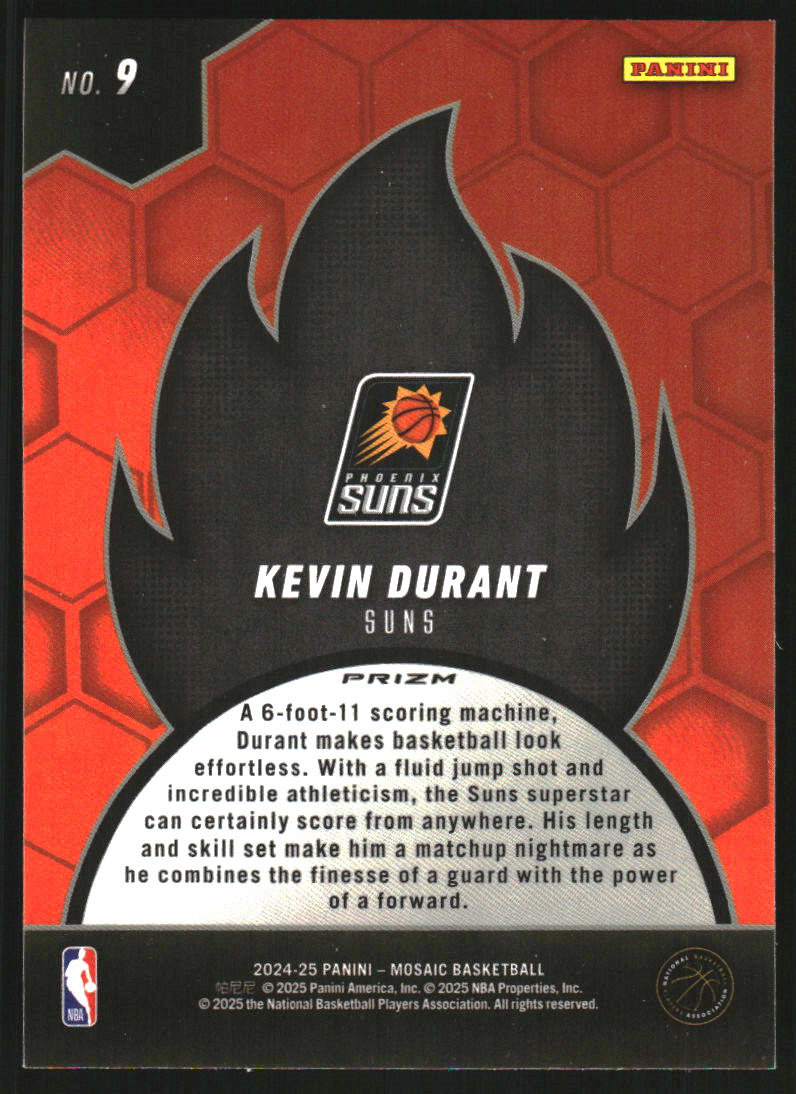 2024-25 Panini Mosaic Heat Check #9 Kevin Durant