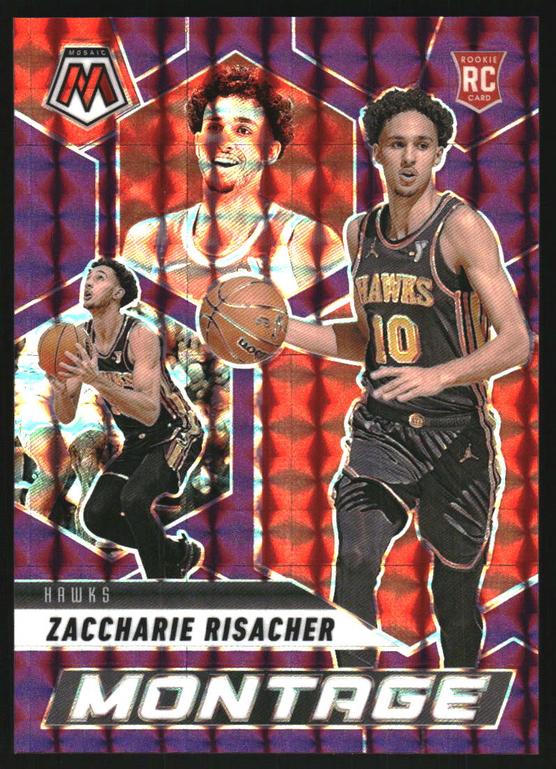 2024-25 Panini Mosaic Montage Mosaic Purple #8 Zaccharie Risacher