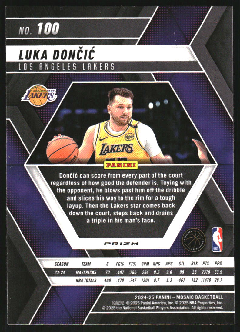 2024-25 Panini Mosaic Mosaic #100 Luka Doncic