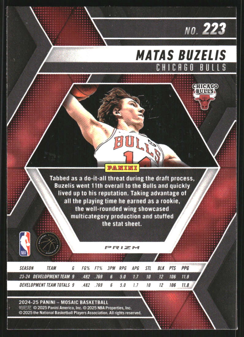 2024-25 Panini Mosaic Mosaic #223 Matas Buzelis