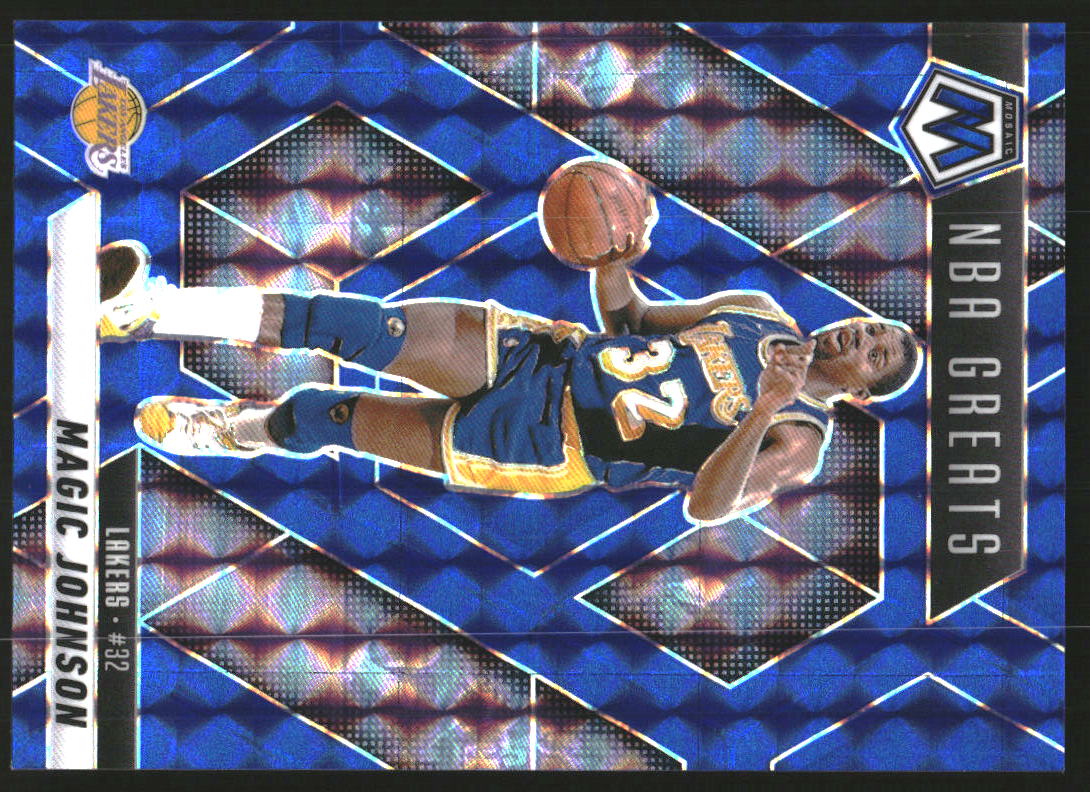 2024-25 Panini Mosaic Mosaic Blue #296 Magic Johnson/Greats