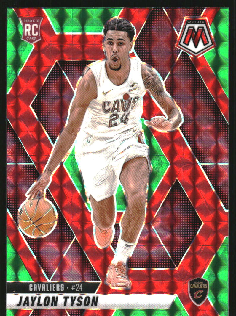 2024-25 Panini Mosaic Mosaic Choice Red and Green #217 Jaylon Tyson