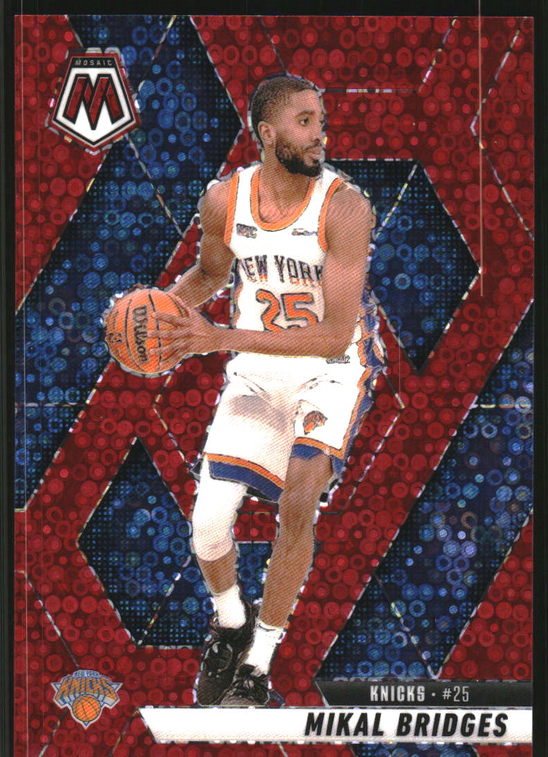 2024-25 Panini Mosaic Mosaic Fast Break Red #41 Mikal Bridges /99