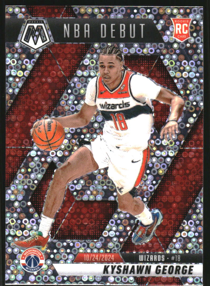 2024-25 Panini Mosaic Mosaic Fast Break Silver #256 Kyshawn George NBA Debut