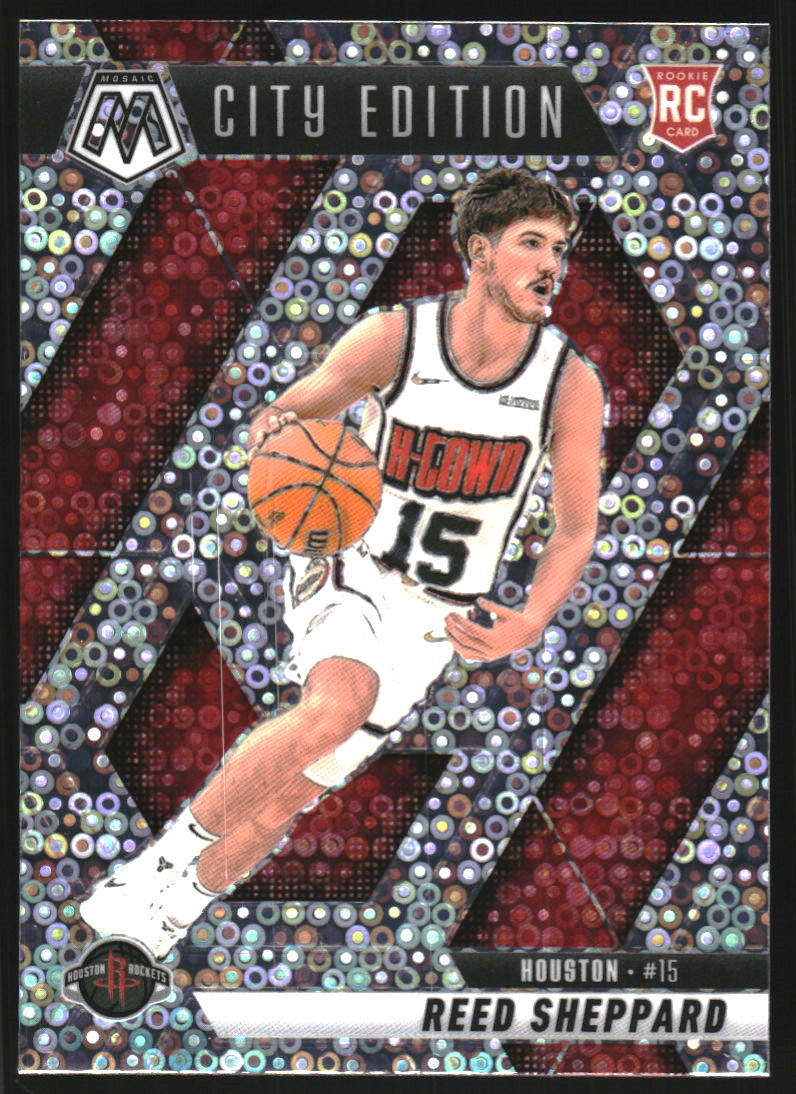 2024-25 Panini Mosaic Mosaic Fast Break Silver #276 Reed Sheppard City Edition