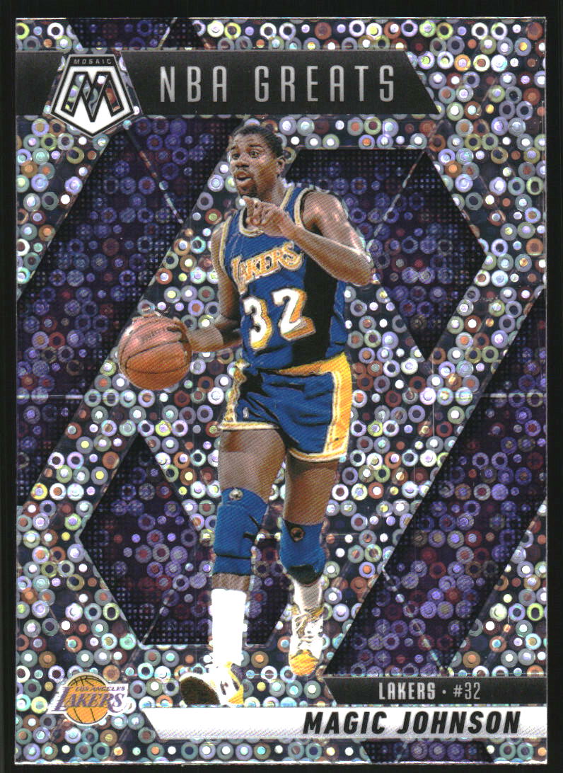 2024-25 Panini Mosaic Mosaic Fast Break Silver #296 Magic Johnson Greats