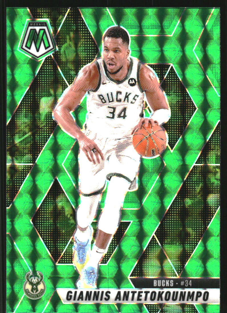2024-25 Panini Mosaic Mosaic Green #13 Giannis Antetokounmpo on