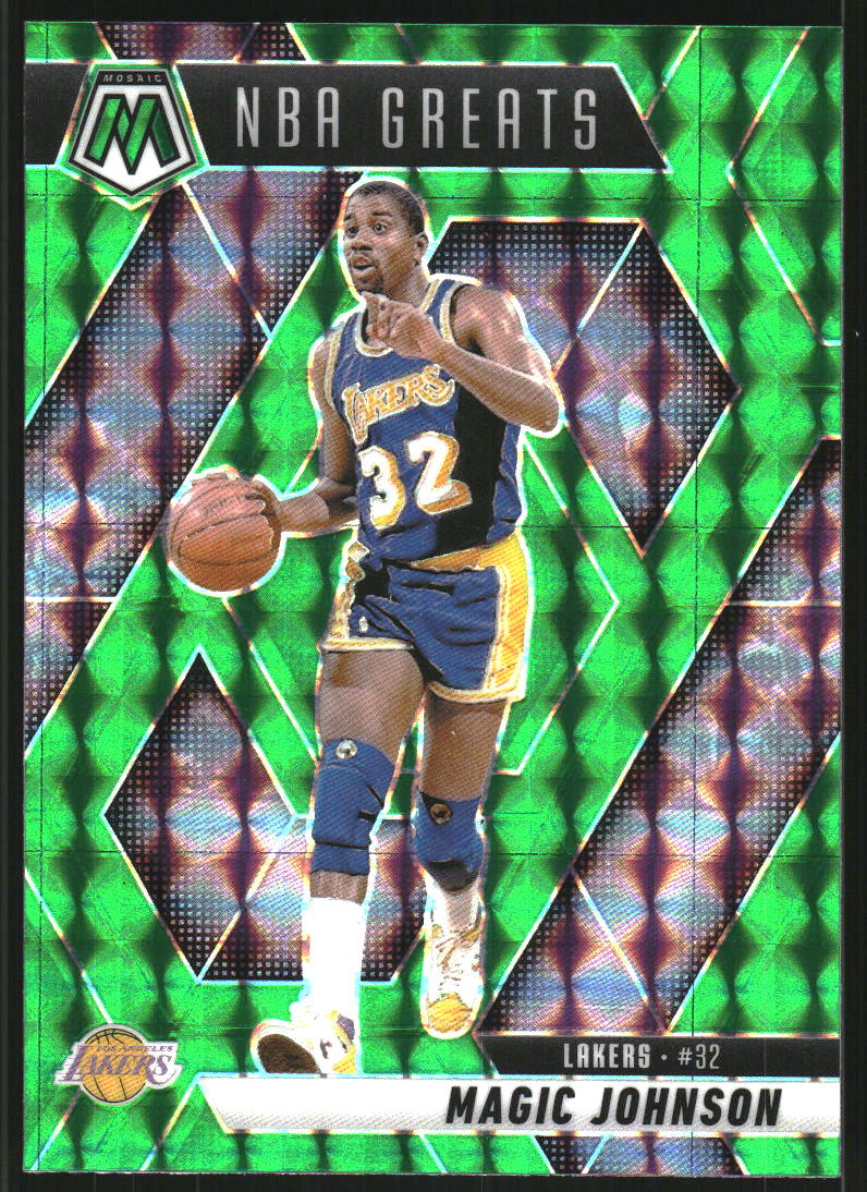 2024-25 Panini Mosaic Mosaic Green #296 Magic Johnson Greats