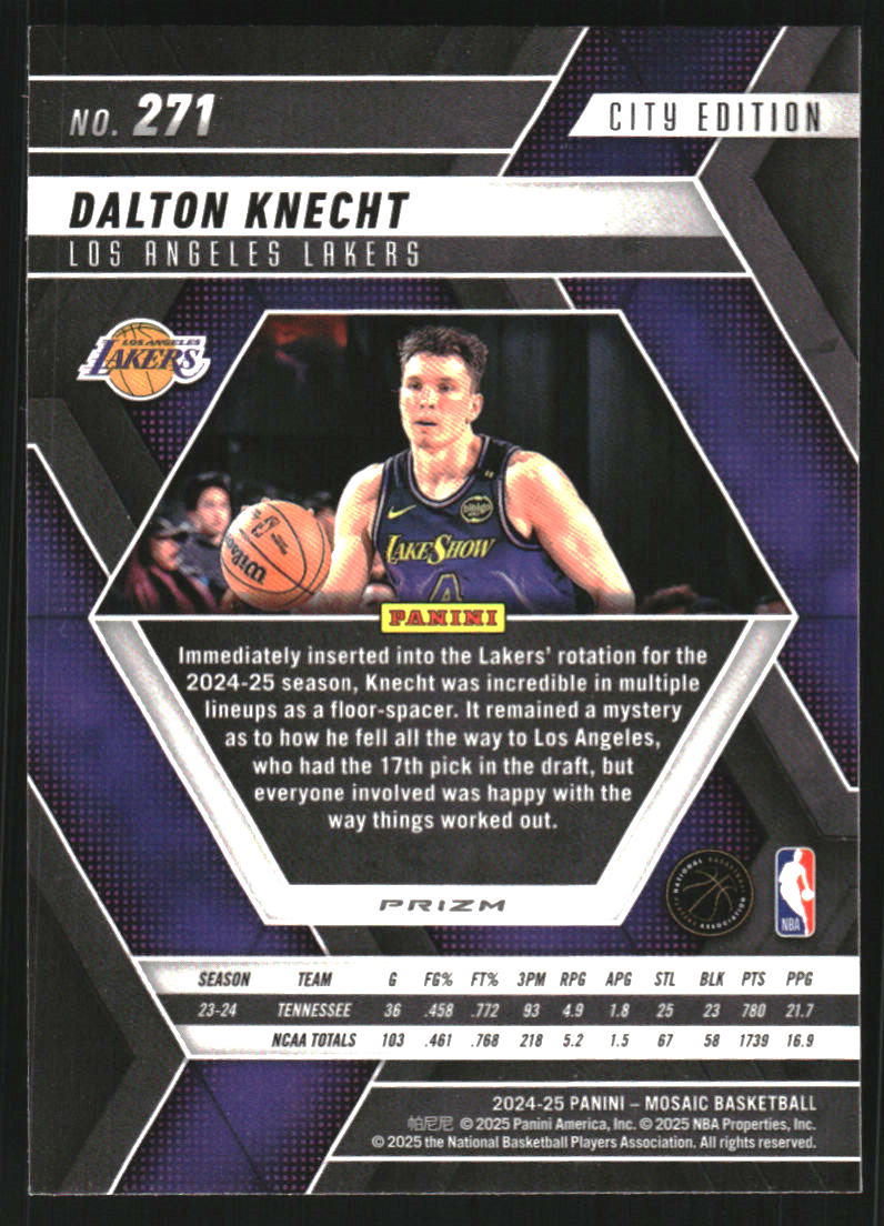 2024-25 Panini Mosaic Mosaic International #271 Dalton Knecht City Edition