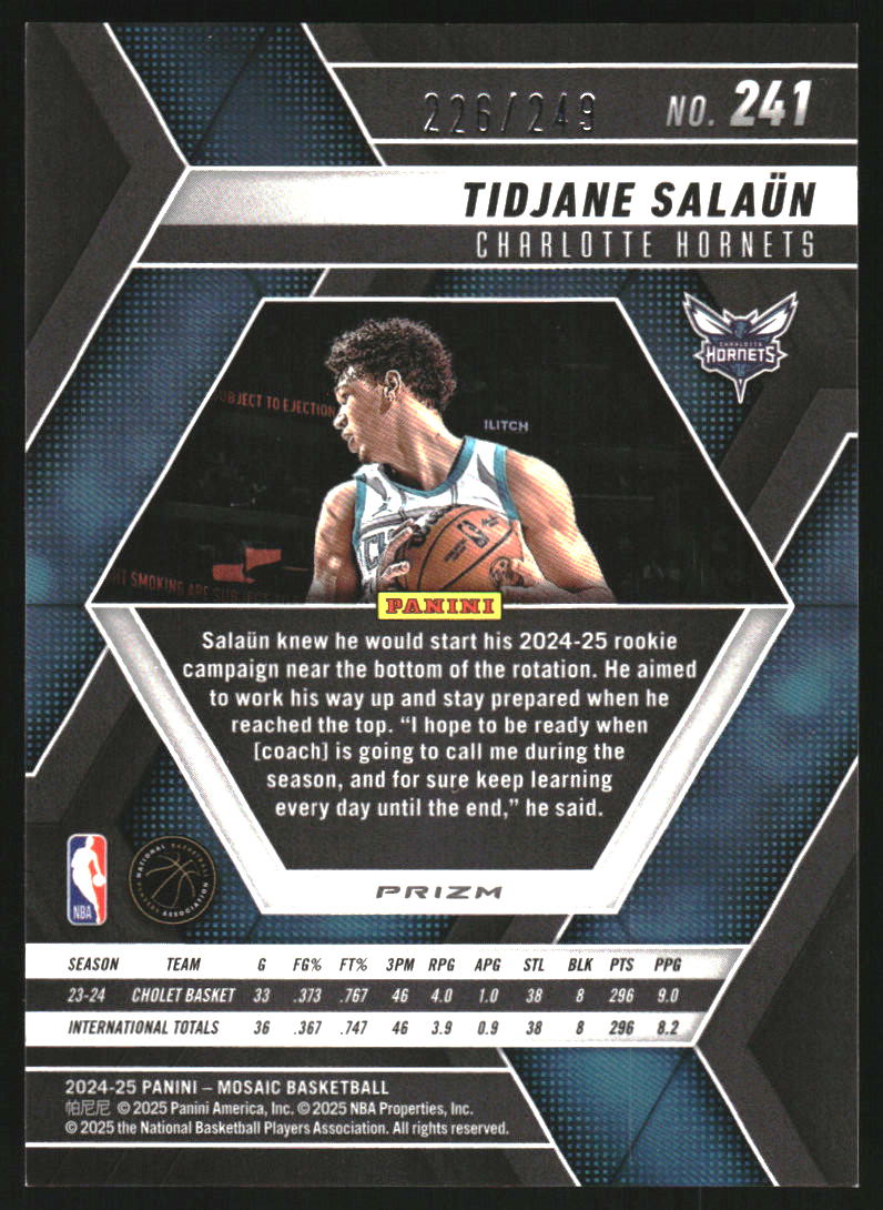 2024-25 Panini Mosaic Mosaic Orange #241 Tidjane Salaun