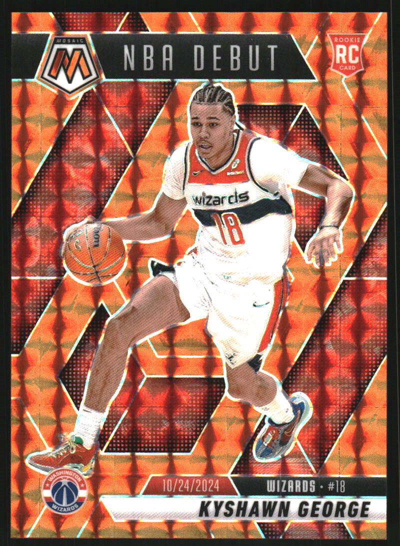 2024-25 Panini Mosaic Mosaic Orange #256 Kyshawn George/NBA Debut