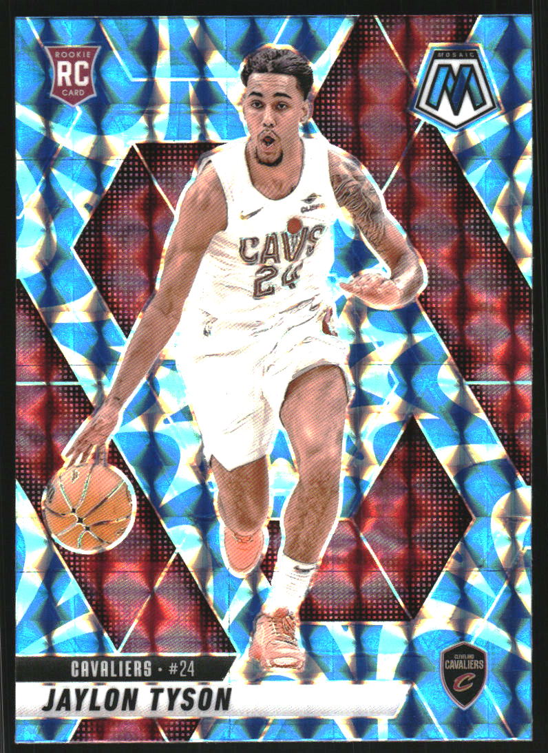 2024-25 Panini Mosaic Mosaic Reactive Blue #217 Jaylon Tyson