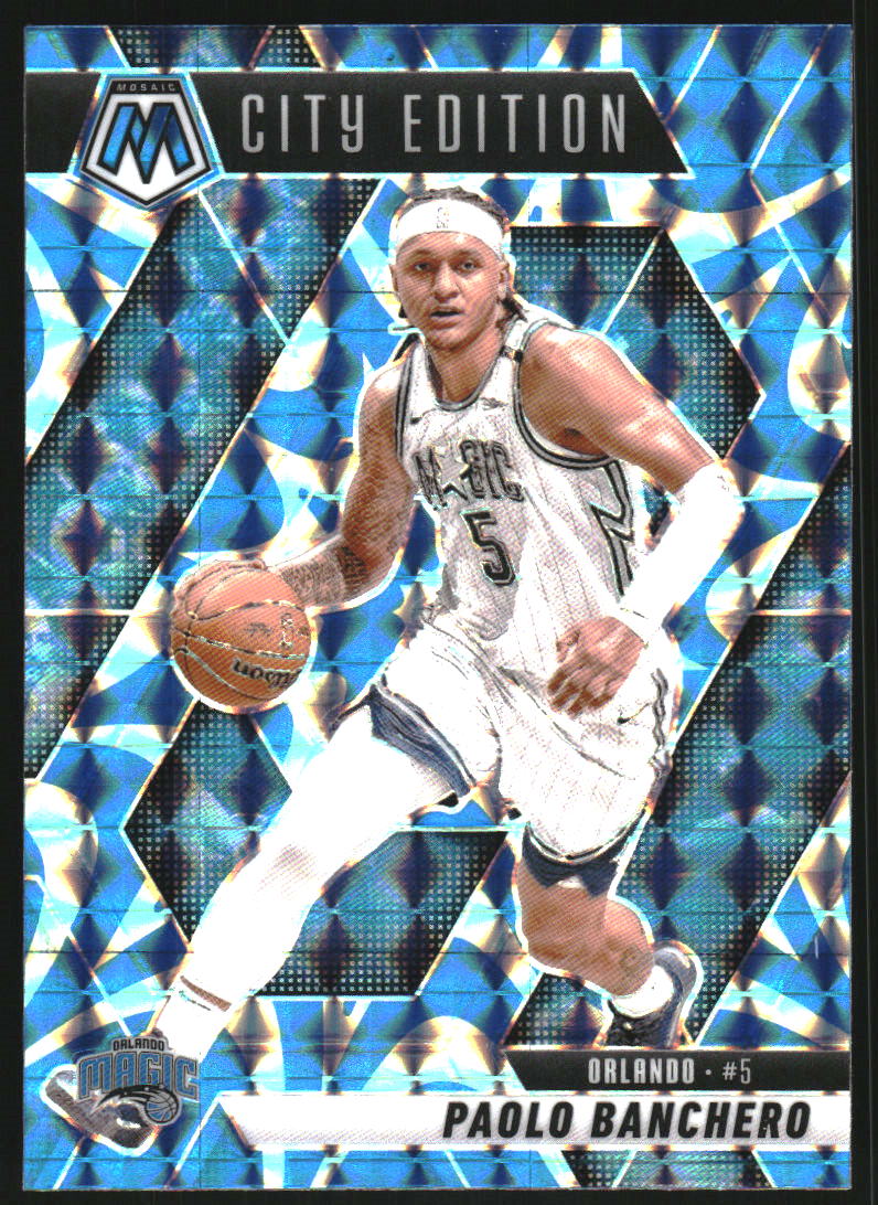 2024-25 Panini Mosaic Mosaic Reactive Blue #283 Paolo Banchero City Edition