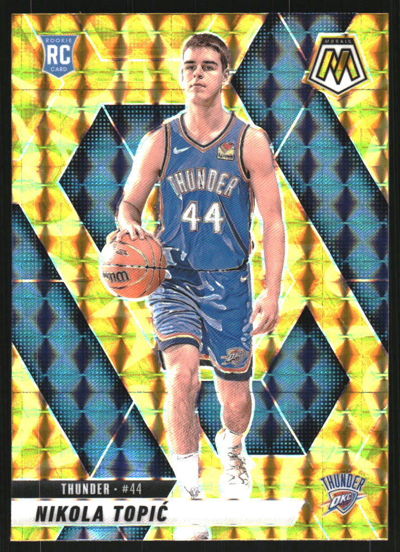 2024-25 Panini Mosaic Mosaic Reactive Yellow #242 Nikola Topic