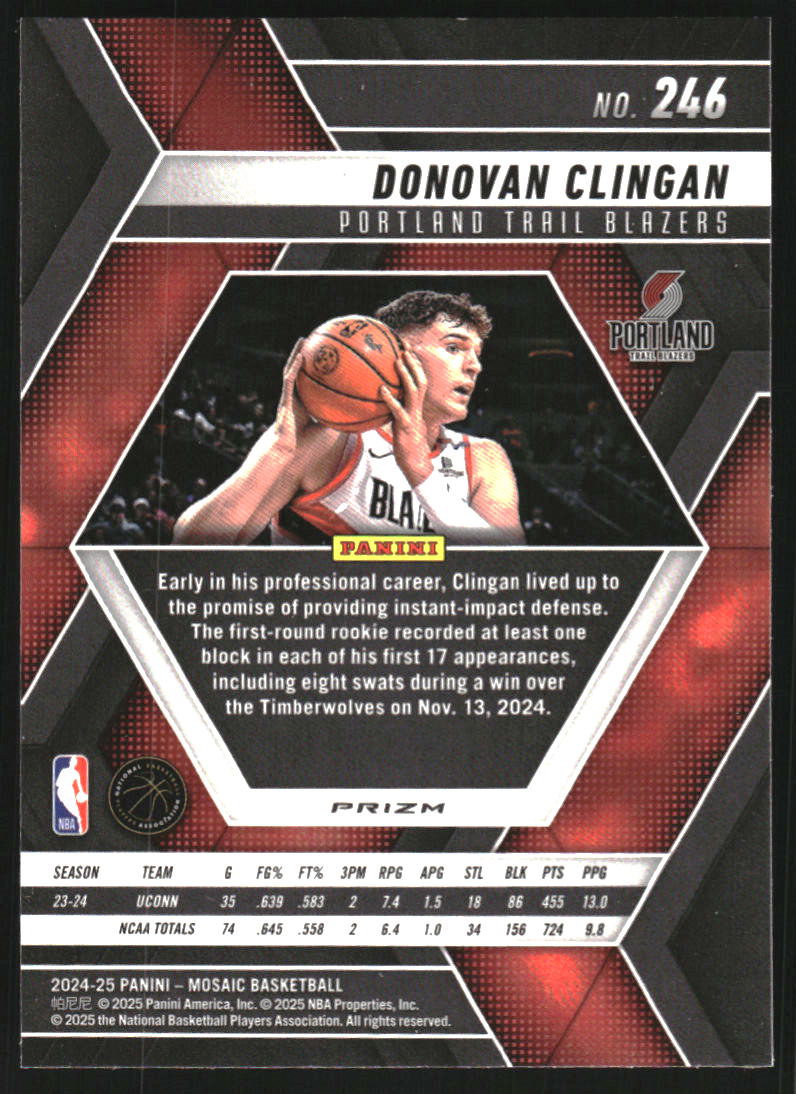 2024-25 Panini Mosaic Mosaic Reactive Yellow #247 Kyshawn George