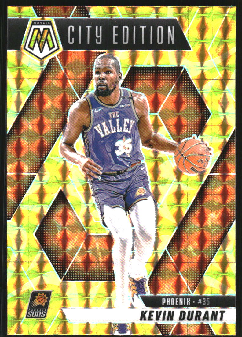 2024-25 Panini Mosaic Mosaic Reactive Yellow #280 Kevin Durant City Edition