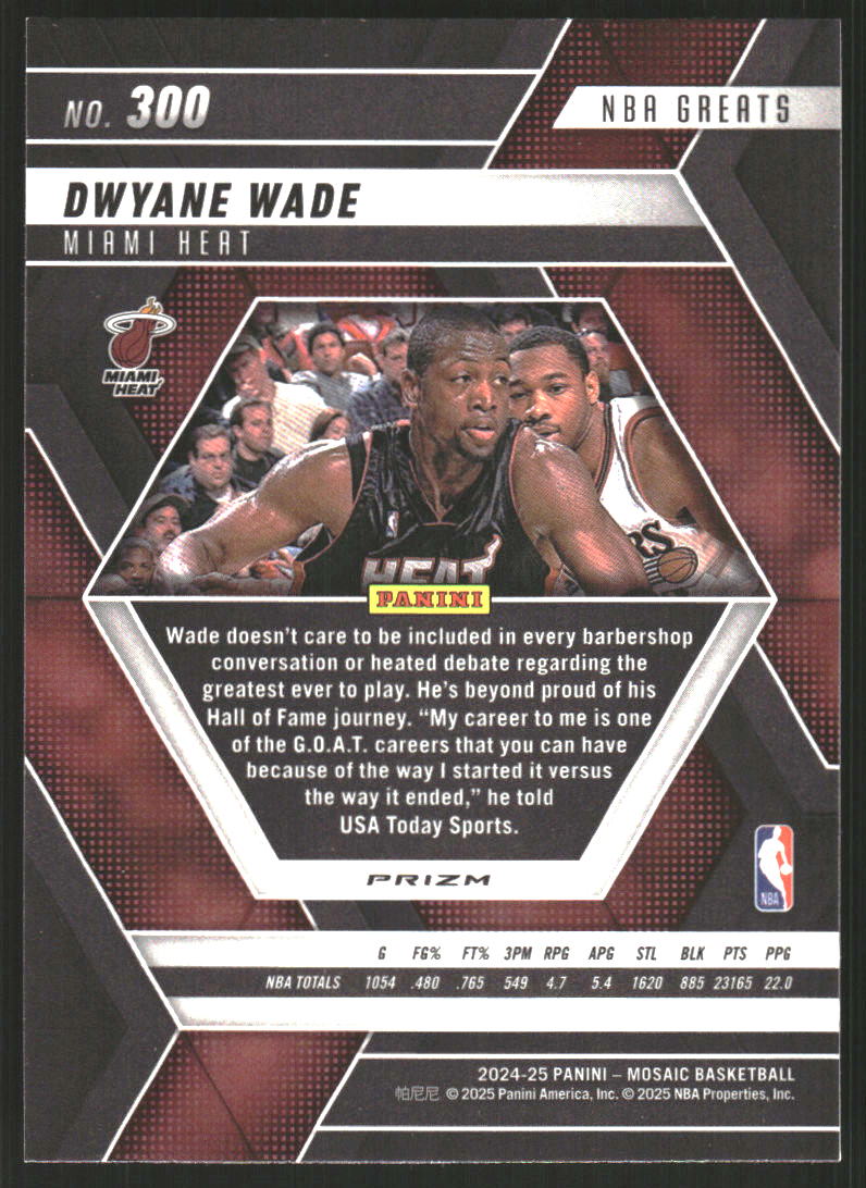 2024-25 Panini Mosaic Mosaic Reactive Yellow #300 Dwyane Wade
