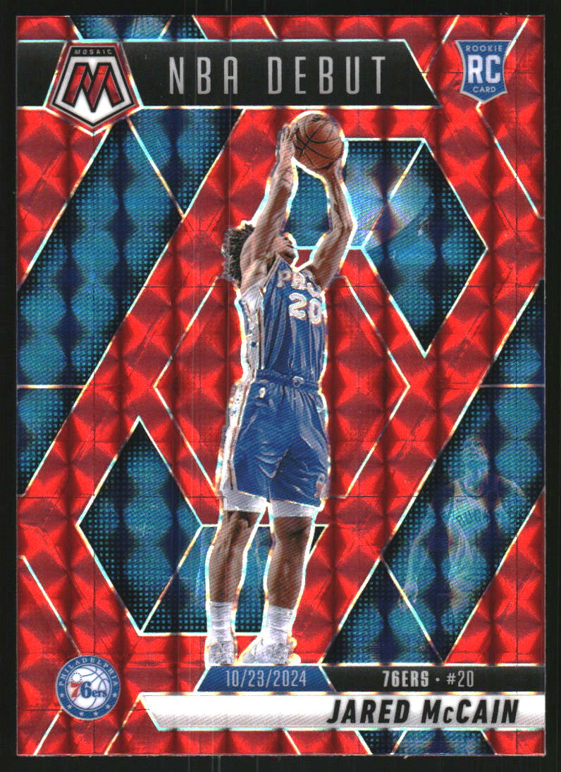 2024-25 Panini Mosaic Mosaic Red #263 Jared McCain NBA Debut on