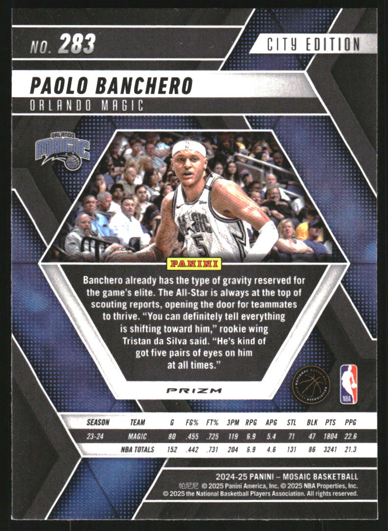 2024-25 Panini Mosaic Mosaic Red #283 Paolo Banchero /City Edition