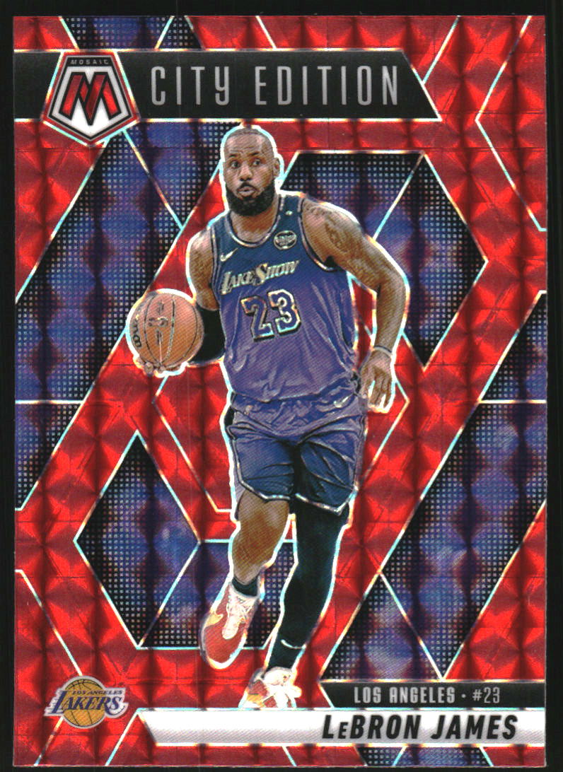 2024-25 Panini Mosaic Mosaic Red #286 LeBron James City Edition on