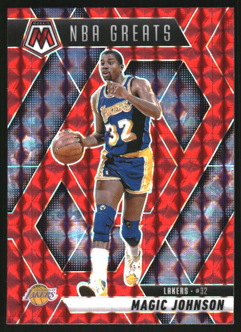 2024-25 Panini Mosaic Mosaic Red #296 Magic Johnson/Greats