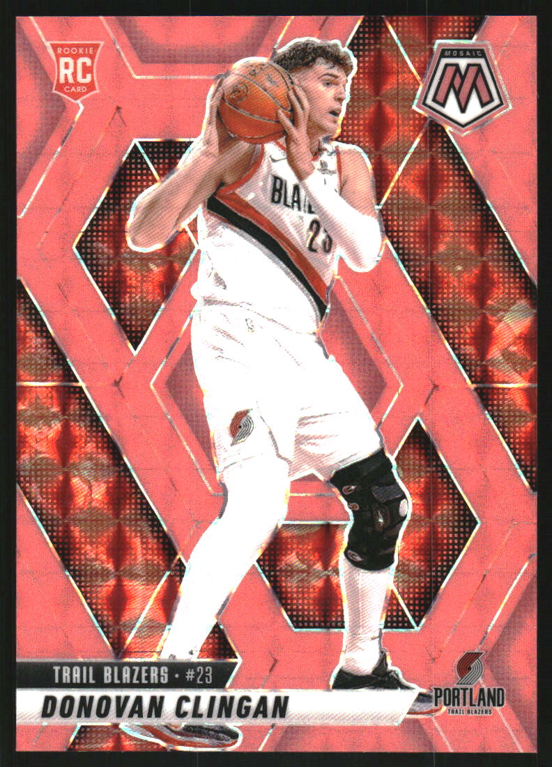 2024-25 Panini Mosaic Mosaic Red Fluorescent #246 Donovan Clingan