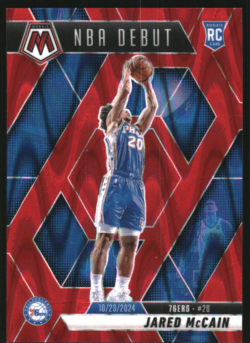 2024-25 Panini Mosaic Mosaic Red Seismic #263 Jared McCain NBA