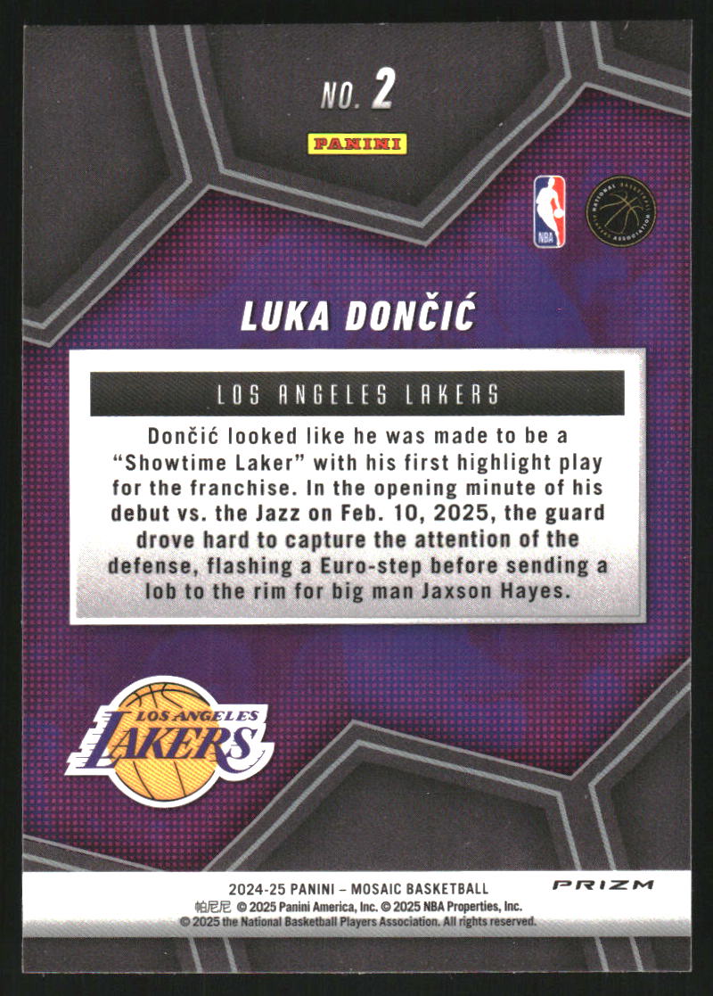 2024-25 Panini Mosaic Overdrive #2 Luka Doncic