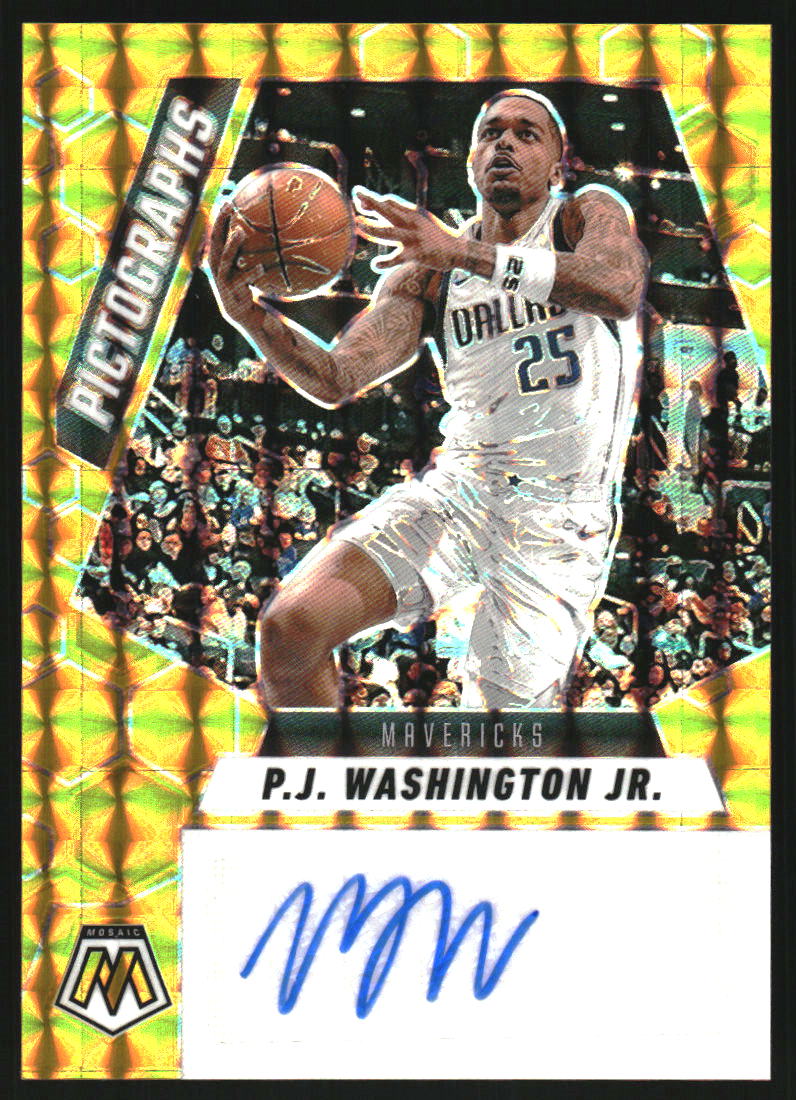 2024-25 Panini Mosaic Pictographs Mosaic Gold #4 P.J. Washington Jr.