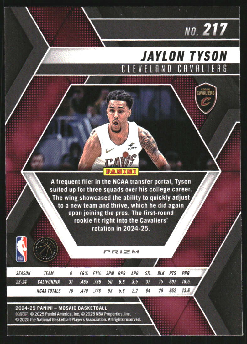 2024-25 Panini Mosaic Premium #217 Jaylon Tyson