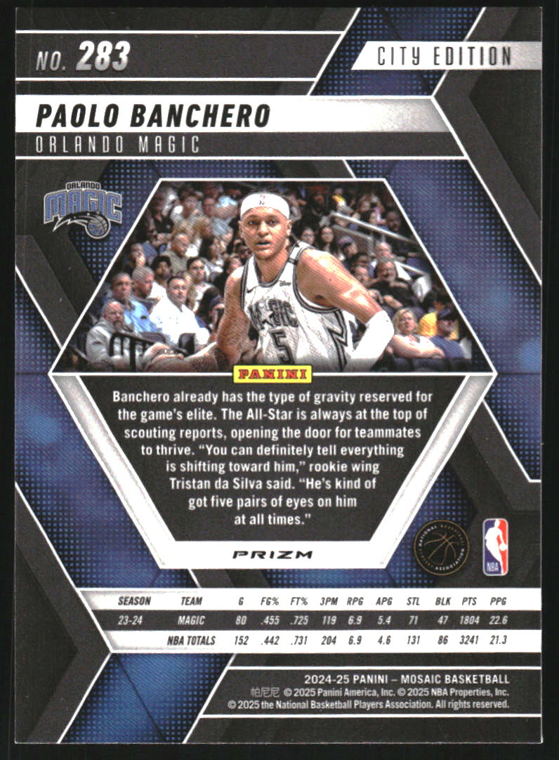 2024-25 Panini Mosaic Premium #283 Paolo Banchero /City Edition