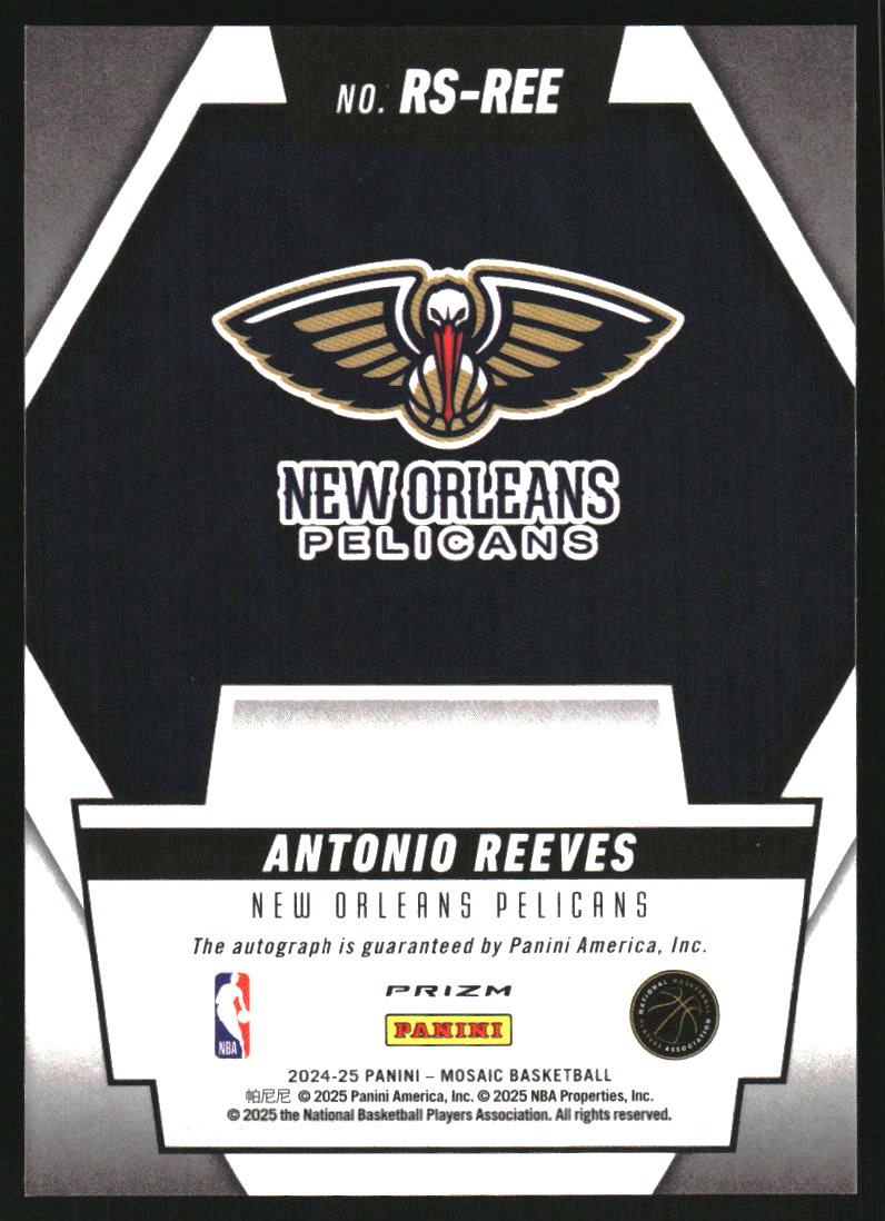 2024-25 Panini Mosaic Rookie Scripts #23 Antonio Reeves Auto