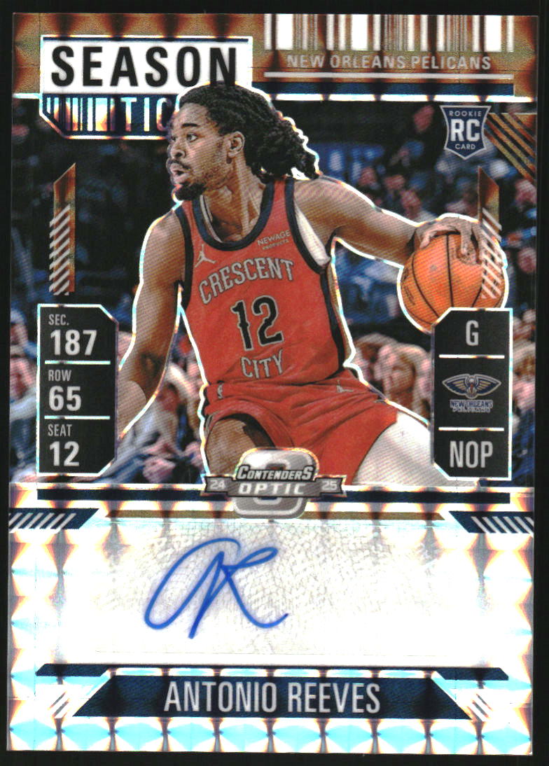2024-25 Panini Mosaic Rookie Season Ticket Signatures Bronze #4 Antonio Reeves